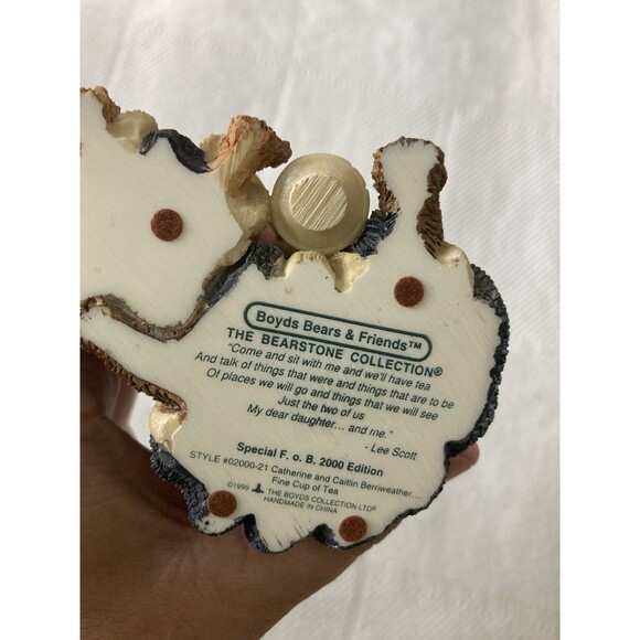 Boyds Bears & Friends Special Edition, 2000, Fine Cup Of Tea Figurine w/box - Picture 4 of 5